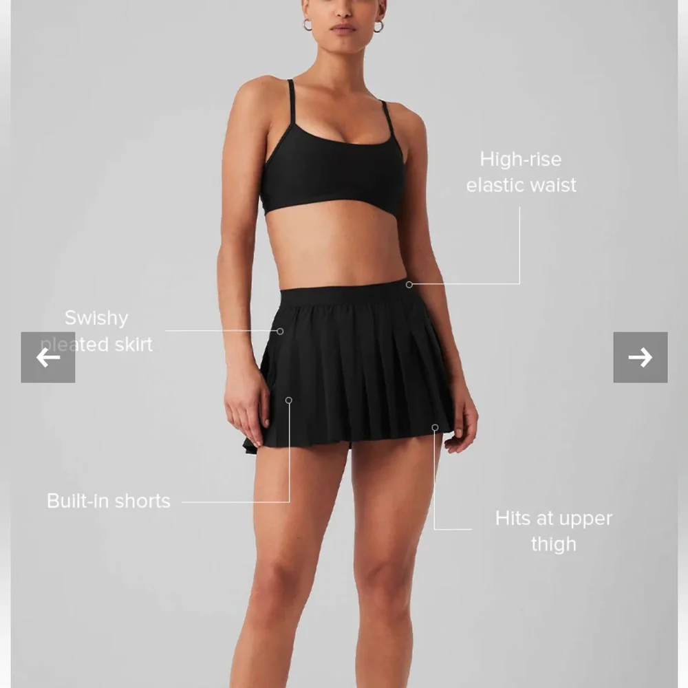 Alo pleated tennis skirt